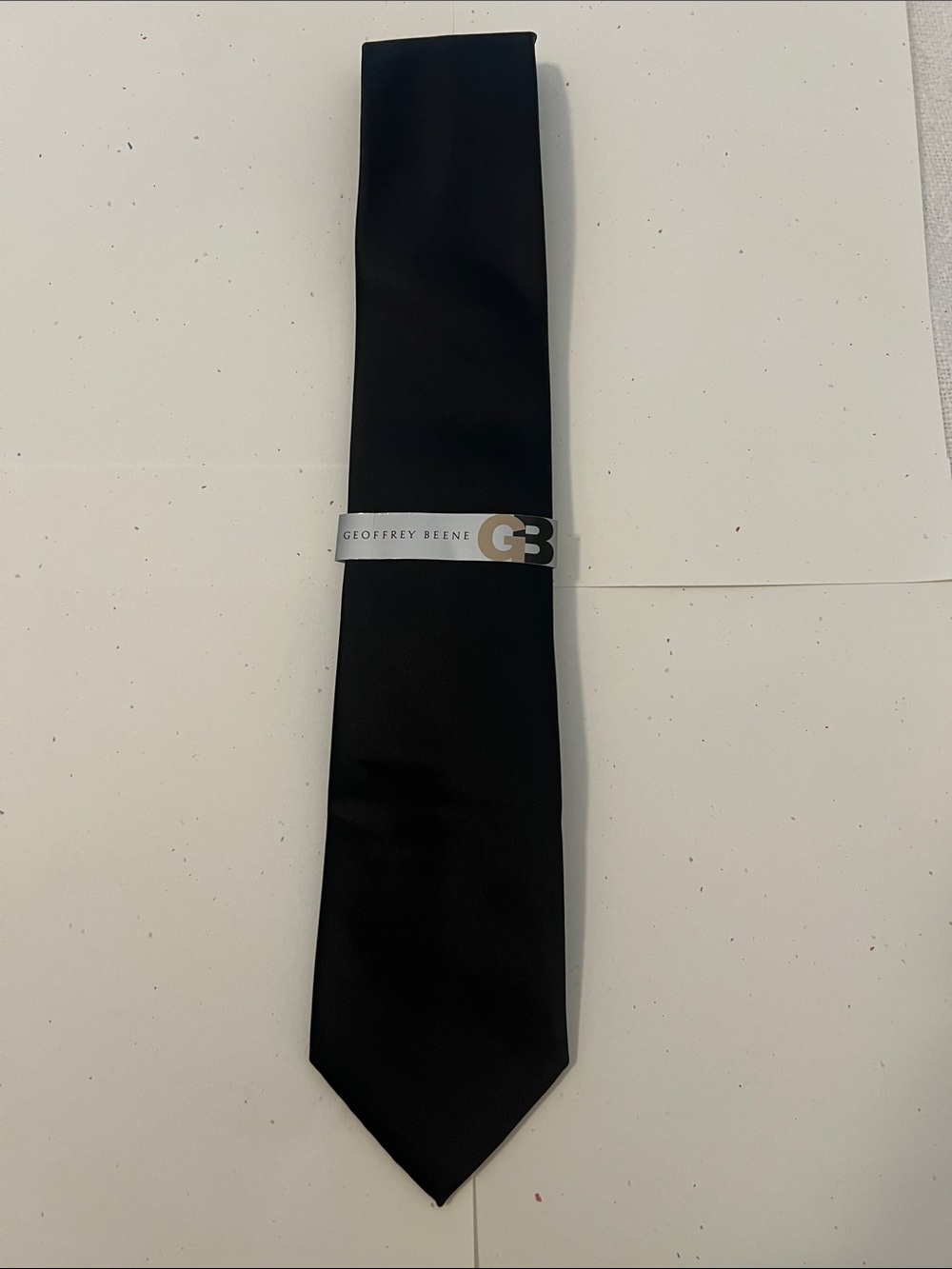 Geoffrey Beene Black Satin Tie -NWT